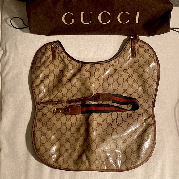 Gucci Other - GUCCI Ultra RARE Vintage Waterproof GG w/ Webbing Monogram Pet Dog Jacket Coat